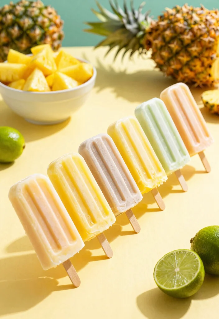 12 Pineapple Dessert Recipes for Fresh Tropical Sweet Ideas - 9. Pineapple Cream Popsicles