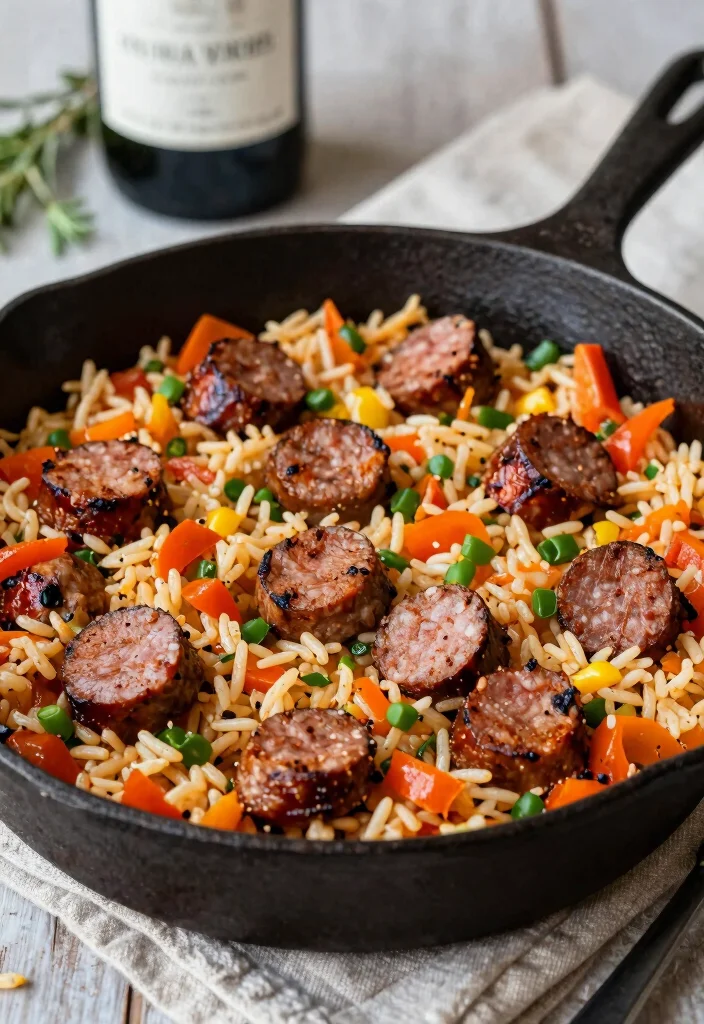 12 Rice Dinner Recipes for Simple Budget-Friendly Meals - 7. Italian Sausage and Rice Skillet