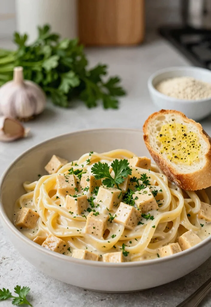 12 Tofu Dinner Recipes for Easy High-Protein Weeknight Meals - 2. Creamy Tofu Alfredo Pasta