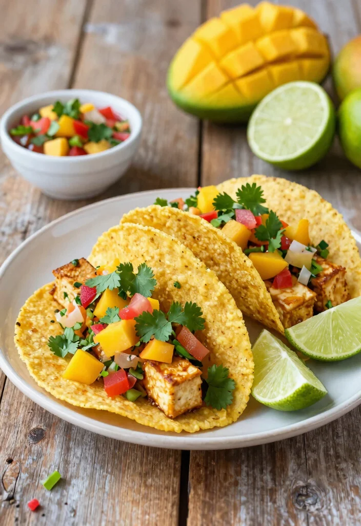 12 Tofu Dinner Recipes for Easy High-Protein Weeknight Meals - 3. Tofu Tacos with Mango Salsa