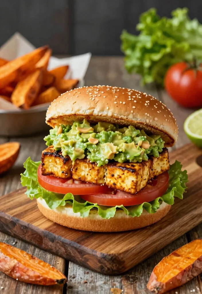 12 Tofu Dinner Recipes for Easy High-Protein Weeknight Meals - 8. Tofu Burger with Avocado Spread