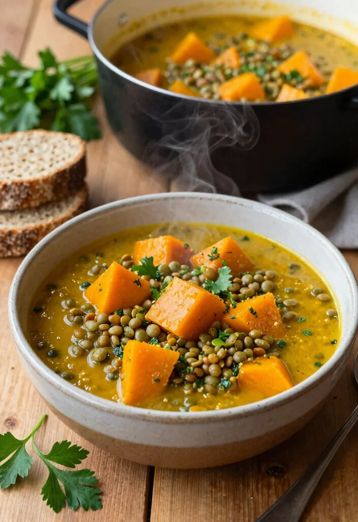 12 Vegan Butternut Squash Recipes for Cozy Seasonal Meals - 2. Hearty Butternut Squash and Lentil Stew