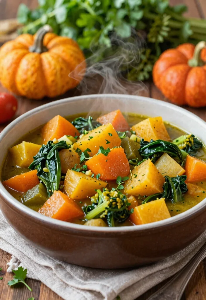 12 Vegan Fall Recipes with Cozy Seasonal Flavor Ideas - 12. Harvest Vegetable Stew