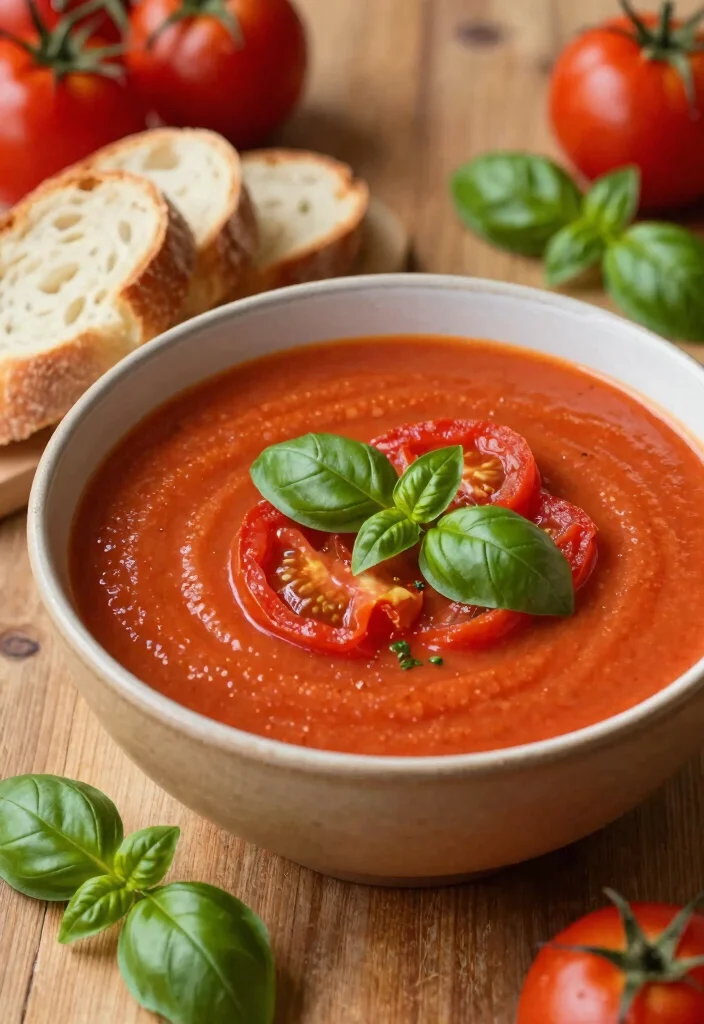 12 Vegan Fall Recipes with Cozy Seasonal Flavor Ideas - 4. Roasted Tomato Basil Soup