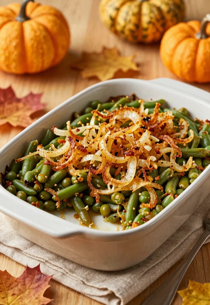 12 Vegan Thanksgiving Recipes for Easy Plant-Based Classics - 7. Vegan Green Bean Casserole