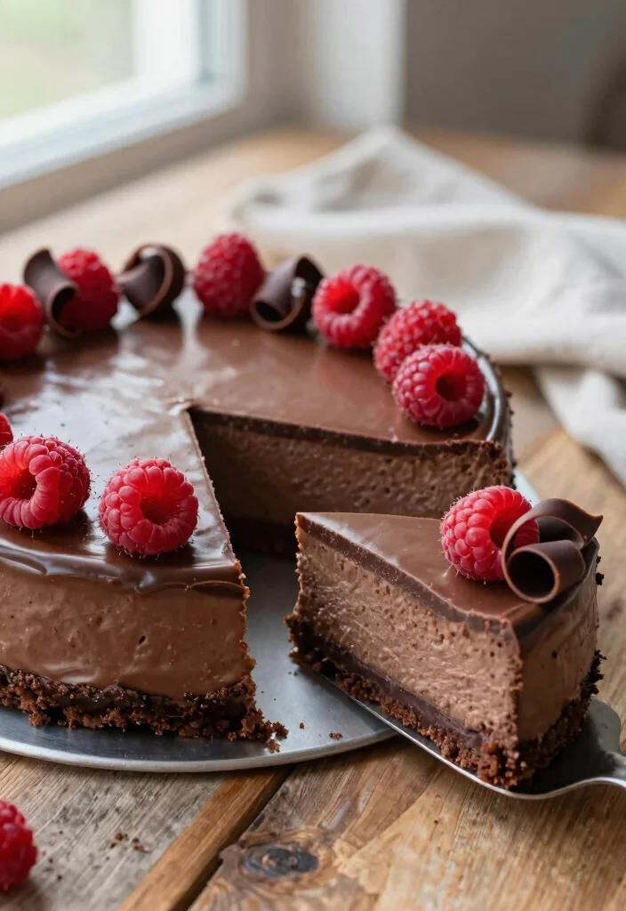 14 Chocolate Dessert Recipes with Easy Rich Crowd-Pleasers - 1. No-Bake Chocolate Cheesecake