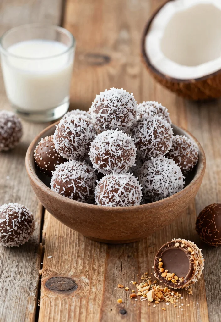 14 Chocolate Dessert Recipes with Easy Rich Crowd-Pleasers - 7. Chocolate Coconut Balls