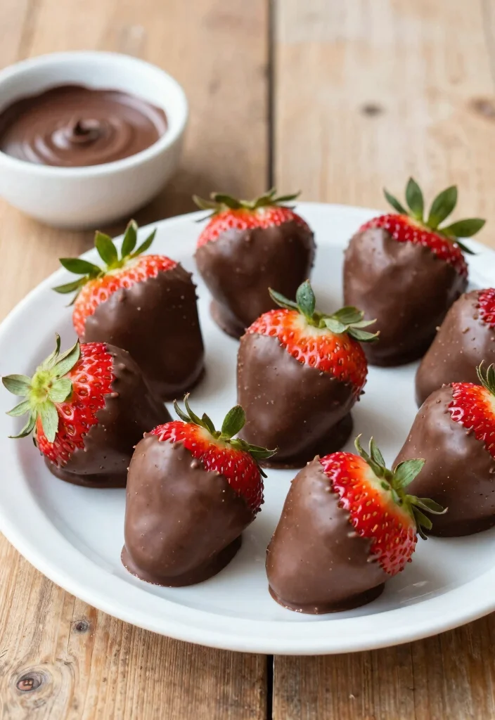 14 Chocolate Dessert Recipes with Easy Rich Crowd-Pleasers - 8. Chocolate Covered Strawberries