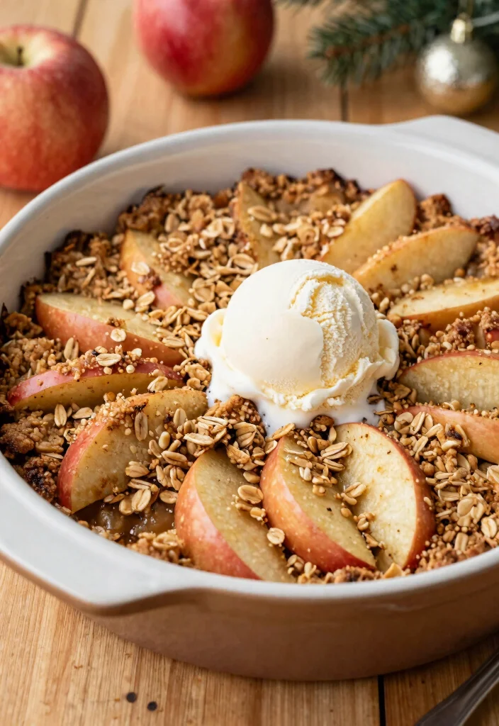 14 Christmas Dessert Recipes with Festive Easy Holiday Sweets - 11. Vegan Apple Crisp