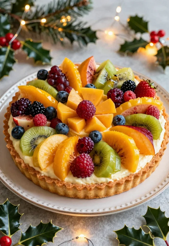 14 Christmas Dessert Recipes with Festive Easy Holiday Sweets - 13. Vegan Holiday Fruit Tart