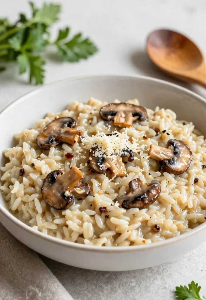 14 Healthy Budget Recipes for Cheap Simple Everyday Meals - 11. Creamy Mushroom Risotto