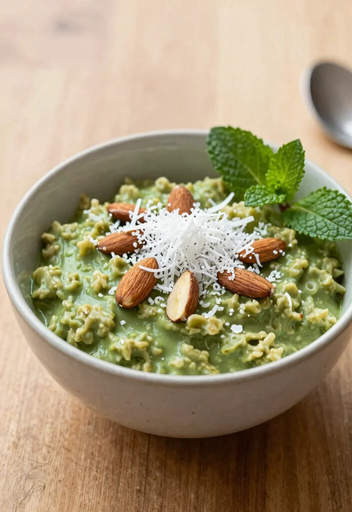 14 Healthy Oatmeal Recipes for Easy Nutritious Meals - 12. Matcha Almond Joy Oatmeal