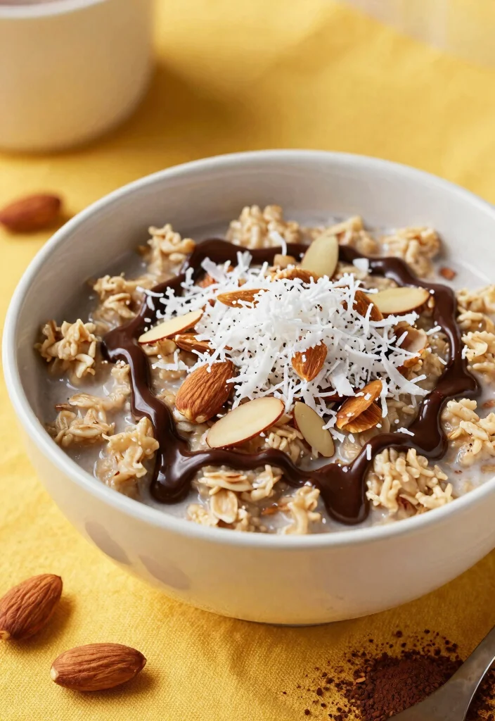 14 Healthy Oatmeal Recipes for Easy Nutritious Meals - 9. Almond Joy Oatmeal