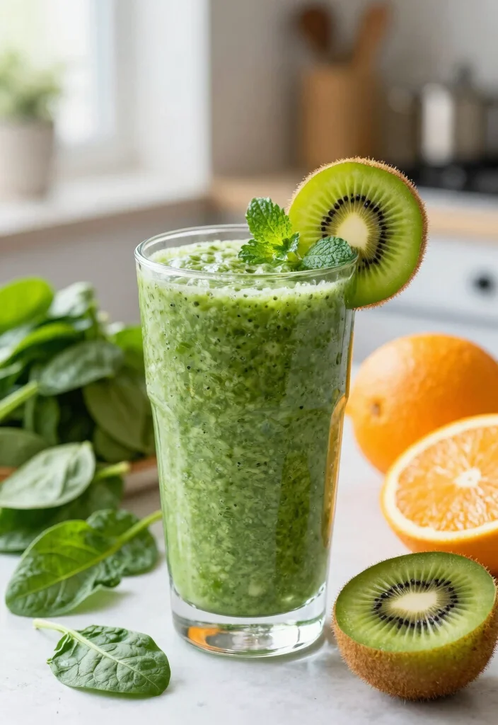 14 Healthy Smoothie Recipes for Quick Nutritious Blends - 11. Kiwi Spinach Smoothie
