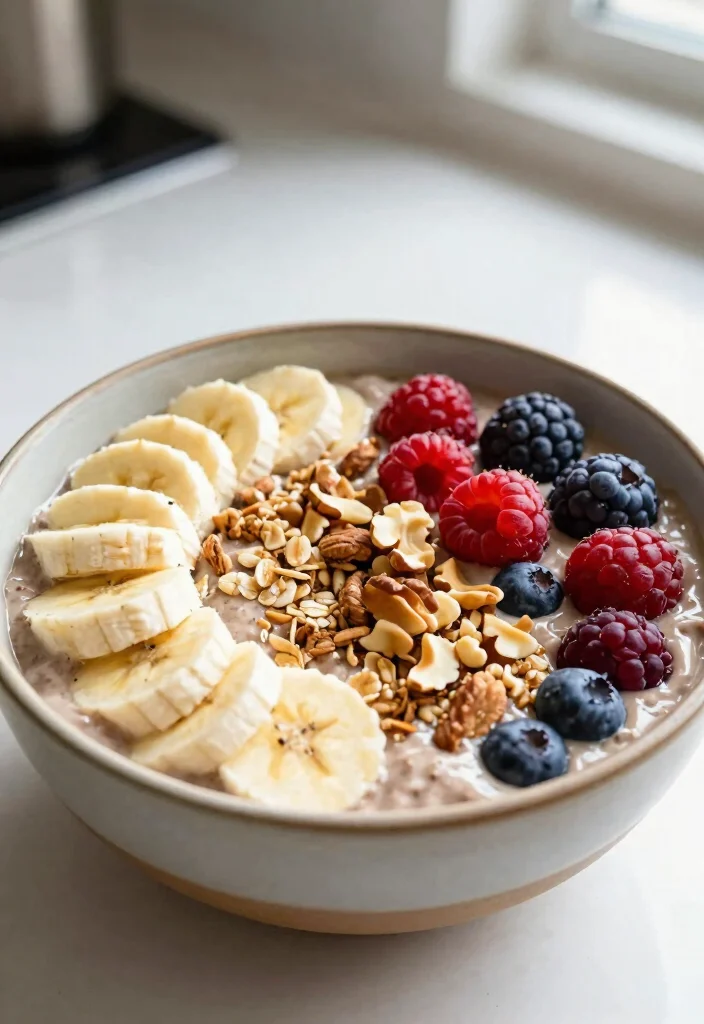 14 Healthy Smoothie Recipes for Quick Nutritious Blends - 12. Oatmeal Smoothie Bowl