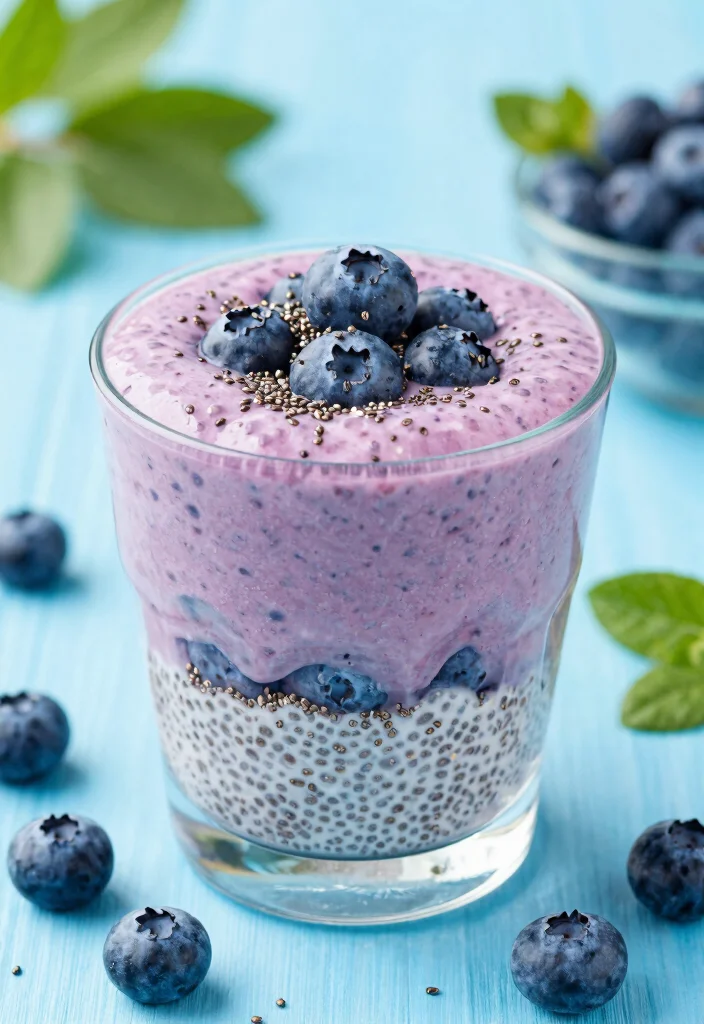14 Healthy Smoothie Recipes for Quick Nutritious Blends - 8. Blueberry Chia Smoothie