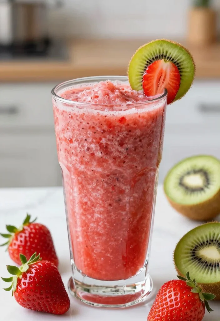 14 Healthy Smoothie Recipes for Quick Nutritious Blends - 9. Strawberry Kiwi Smoothie