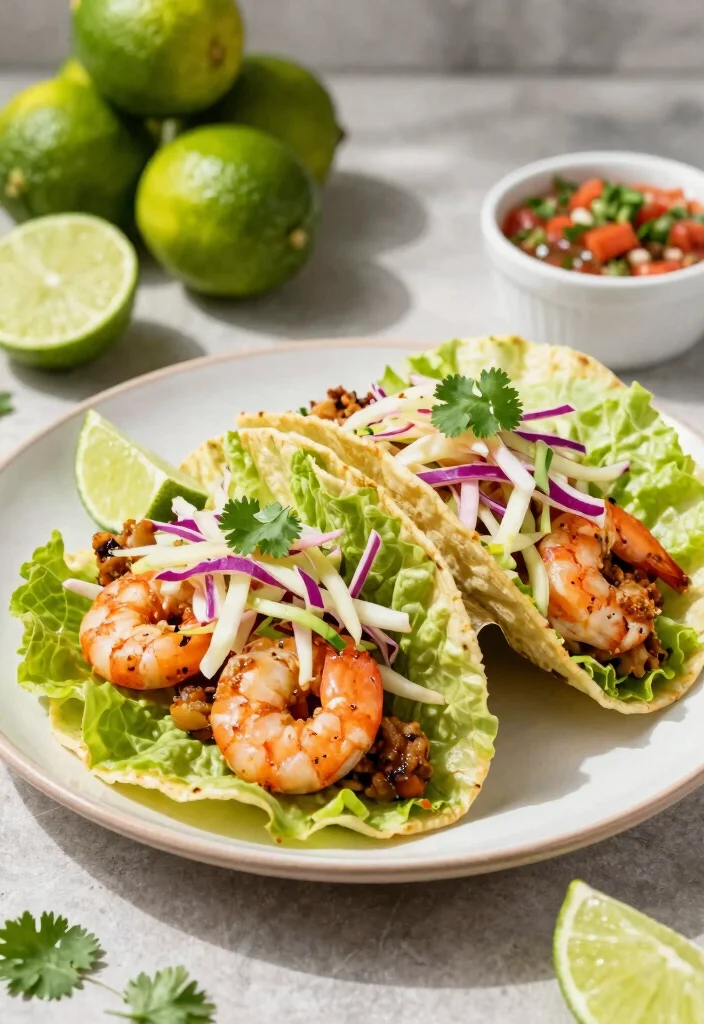 14 Low-Carb Dinner Recipes for Easy Balanced Weeknight Meals - 7. Shrimp Tacos with Cabbage Slaw