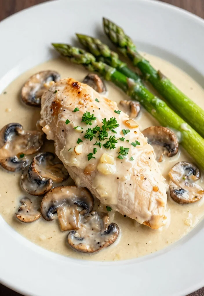 14 Low-Carb Dinner Recipes for Easy Balanced Weeknight Meals - 8. Creamy Mushroom Chicken