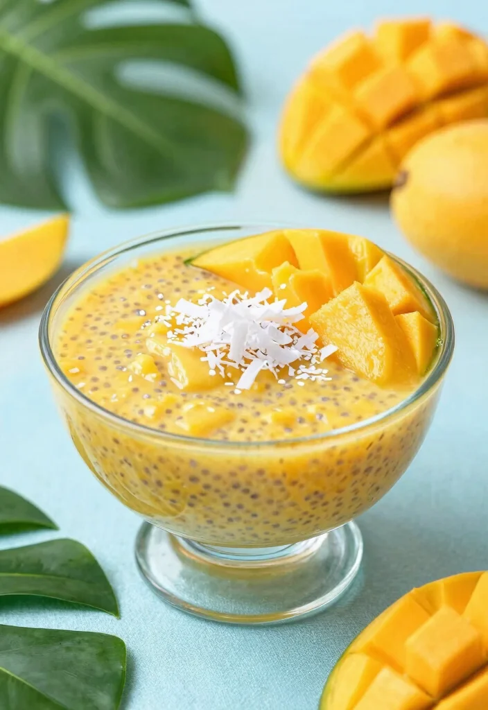14 Summer Dessert Recipes with Fresh Easy Fruit-Forward Ideas - 4. Coconut Mango Chia Pudding