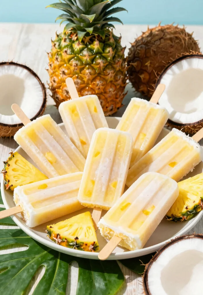 14 Summer Dessert Recipes with Fresh Easy Fruit-Forward Ideas - 5. Pineapple Coconut Popsicles