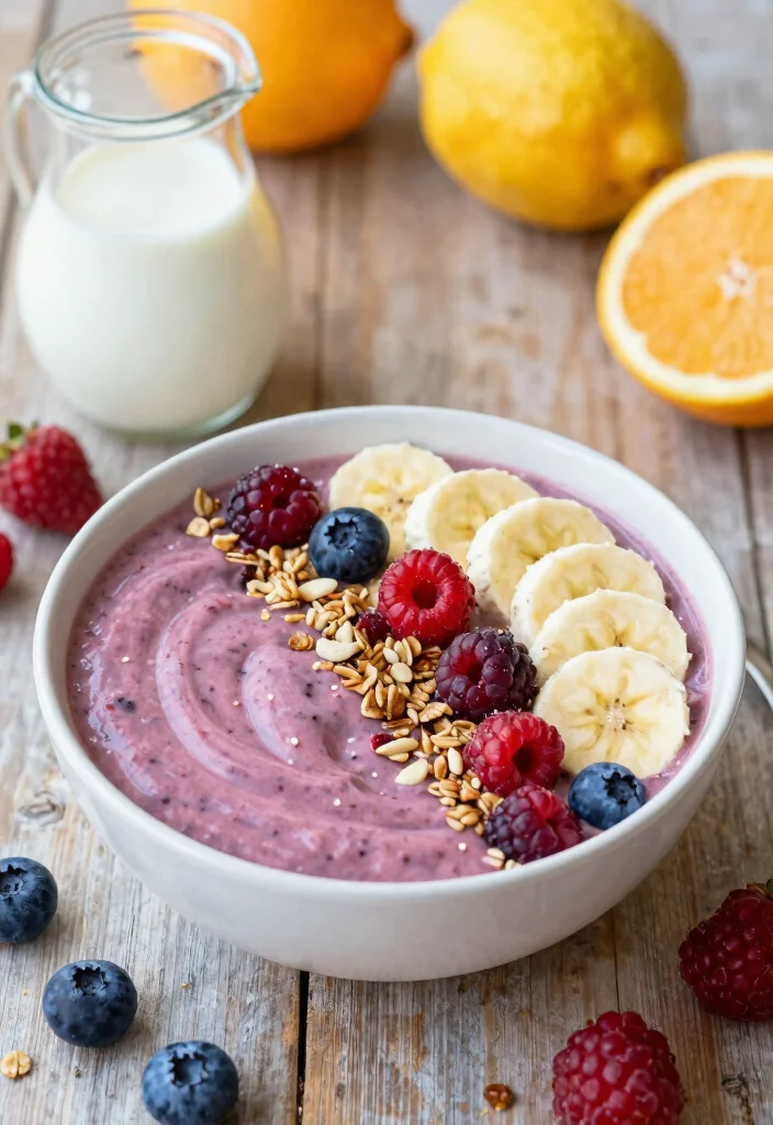 14 Summer Dessert Recipes with Fresh Easy Fruit-Forward Ideas - 6. Berry Banana Smoothie Bowl