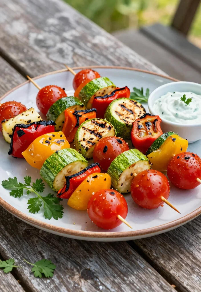 14 Vegan Vegetable Recipes for Simple Fresh Everyday Meals - 12. Grilled Vegetable Skewers
