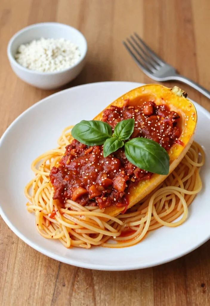 14 Vegan Vegetable Recipes for Simple Fresh Everyday Meals - 13. Spaghetti Squash with Marinara Sauce