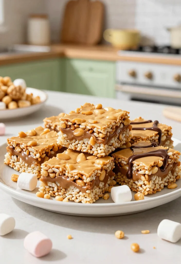 8 Simple 3-Ingredient Dessert Recipes for Fast Easy Treats - 4. Peanut Butter Rice Crispy Treats